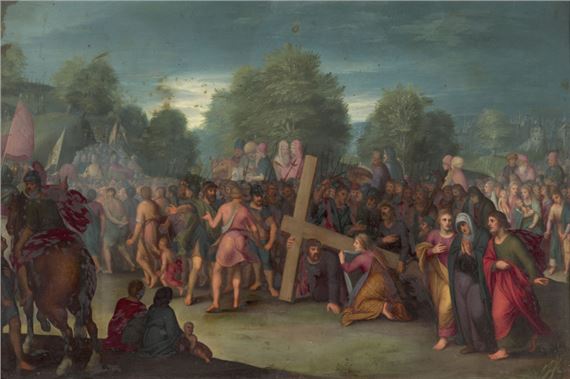 Sainte Véronique essuyant le visage du Christ by Otto van Veen