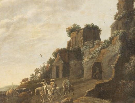 DEPARTING SOLDIERS ON HORSEBACK AFTER THE REST by Anthonie Jansz. van der Croos