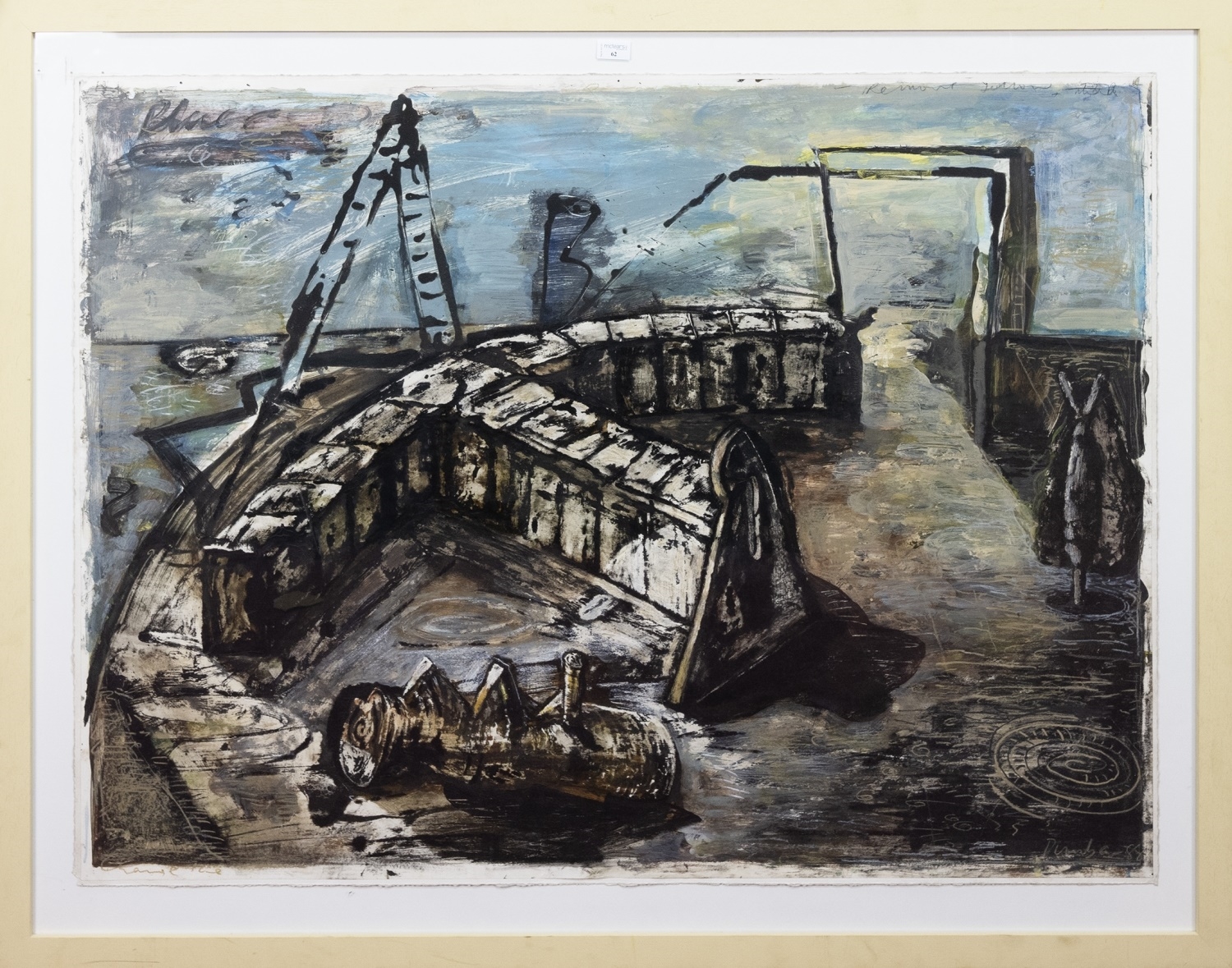 Artwork by Lennox Dunbar, THE REMAINING DYKE, Made of mixed media on paper