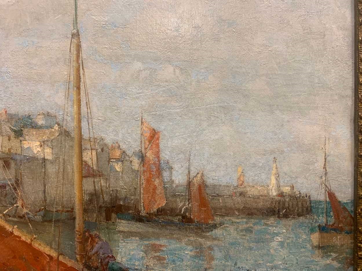 Artwork by William Lee-Hankey, Brixham Harbour, Devon, Made of oil on canvas