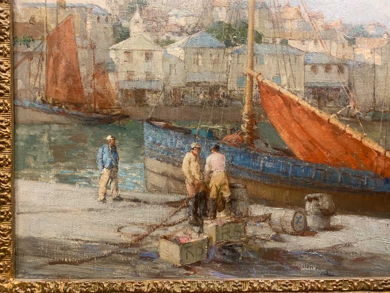 Artwork by William Lee-Hankey, Brixham Harbour, Devon, Made of oil on canvas
