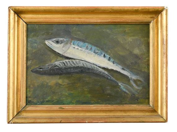 Still life of mackerel by Rhoda Birley