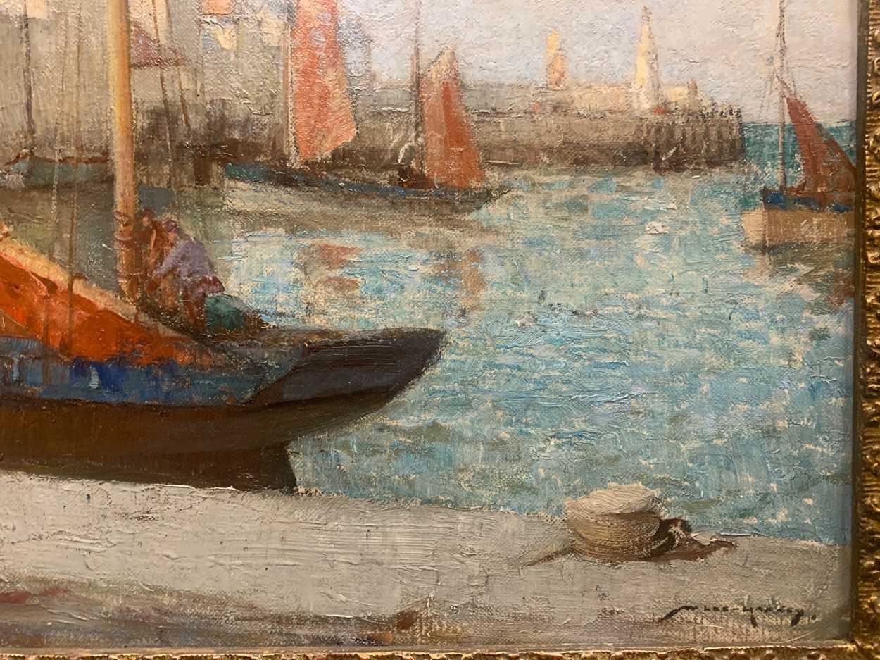 Artwork by William Lee-Hankey, Brixham Harbour, Devon, Made of oil on canvas