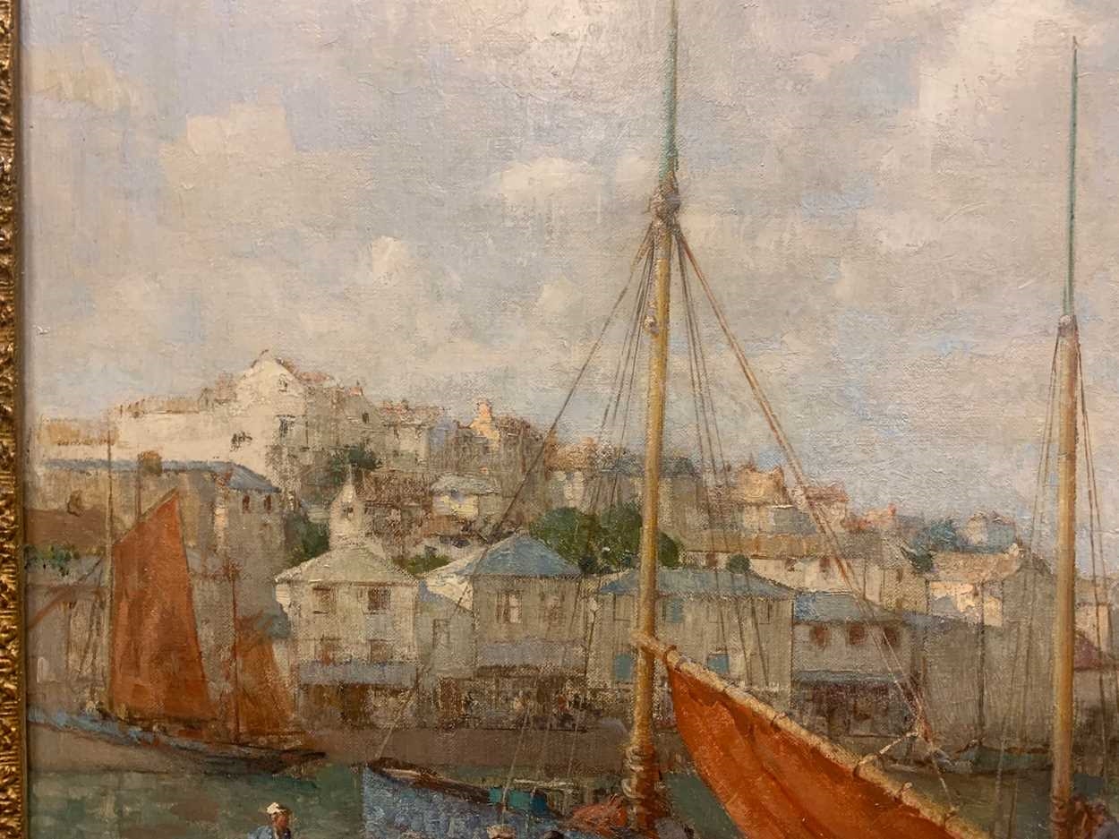 Artwork by William Lee-Hankey, Brixham Harbour, Devon, Made of oil on canvas