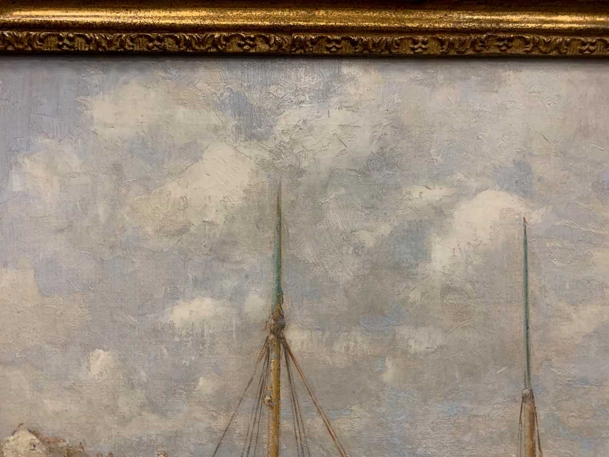 Artwork by William Lee-Hankey, Brixham Harbour, Devon, Made of oil on canvas