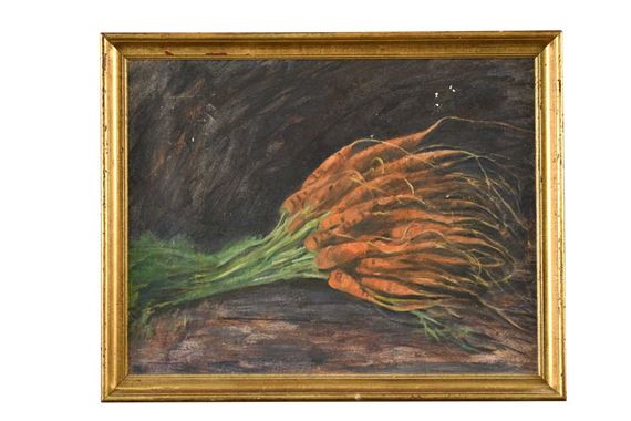 Still life of carrots by Rhoda Birley