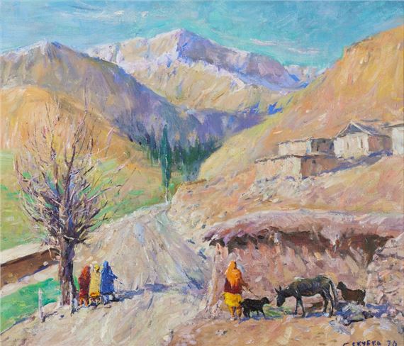 March in the mountains by Serguei Mikhailovitch Skoubko, 1970.