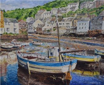 depicting fishing - W.H. Harkness