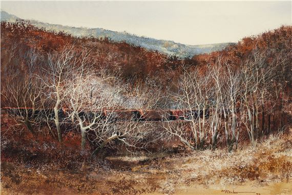 Hill Station Siding by Charles Pitcher, 1973