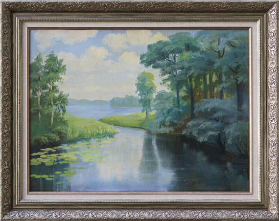 Ieteka ezerā by Hugo Karlis Grotuss, 1933