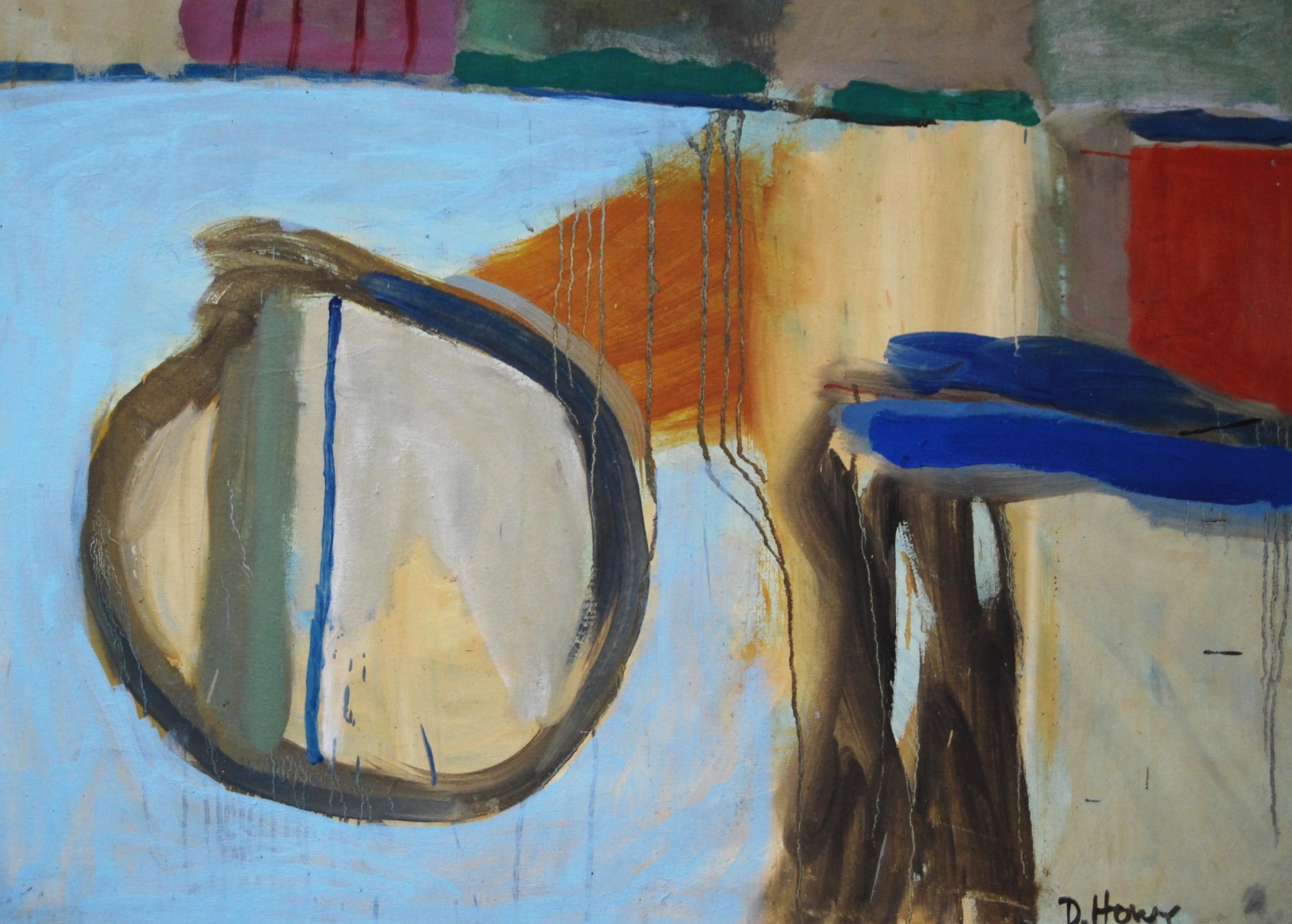 Artwork by David Howe, Divided Circle, abstract, Made of oil on canvas