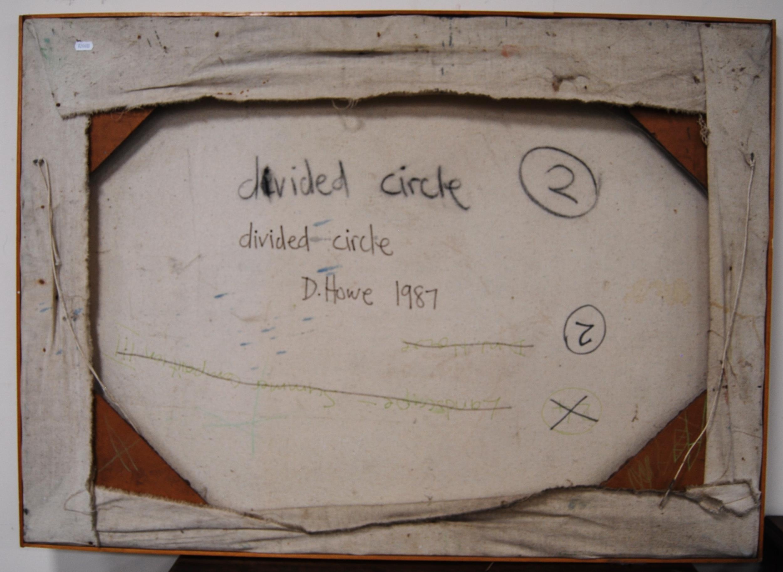 Artwork by David Howe, Divided Circle, abstract, Made of oil on canvas