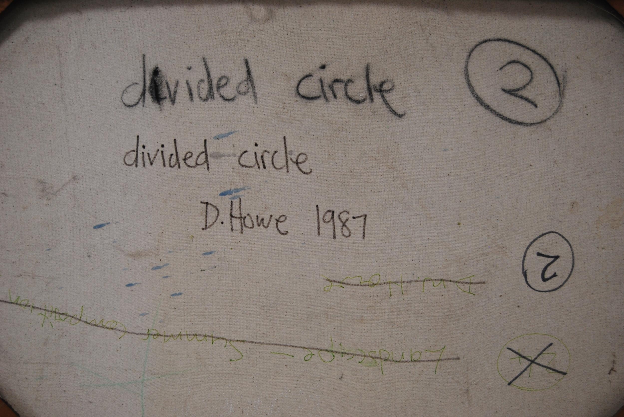 Artwork by David Howe, Divided Circle, abstract, Made of oil on canvas