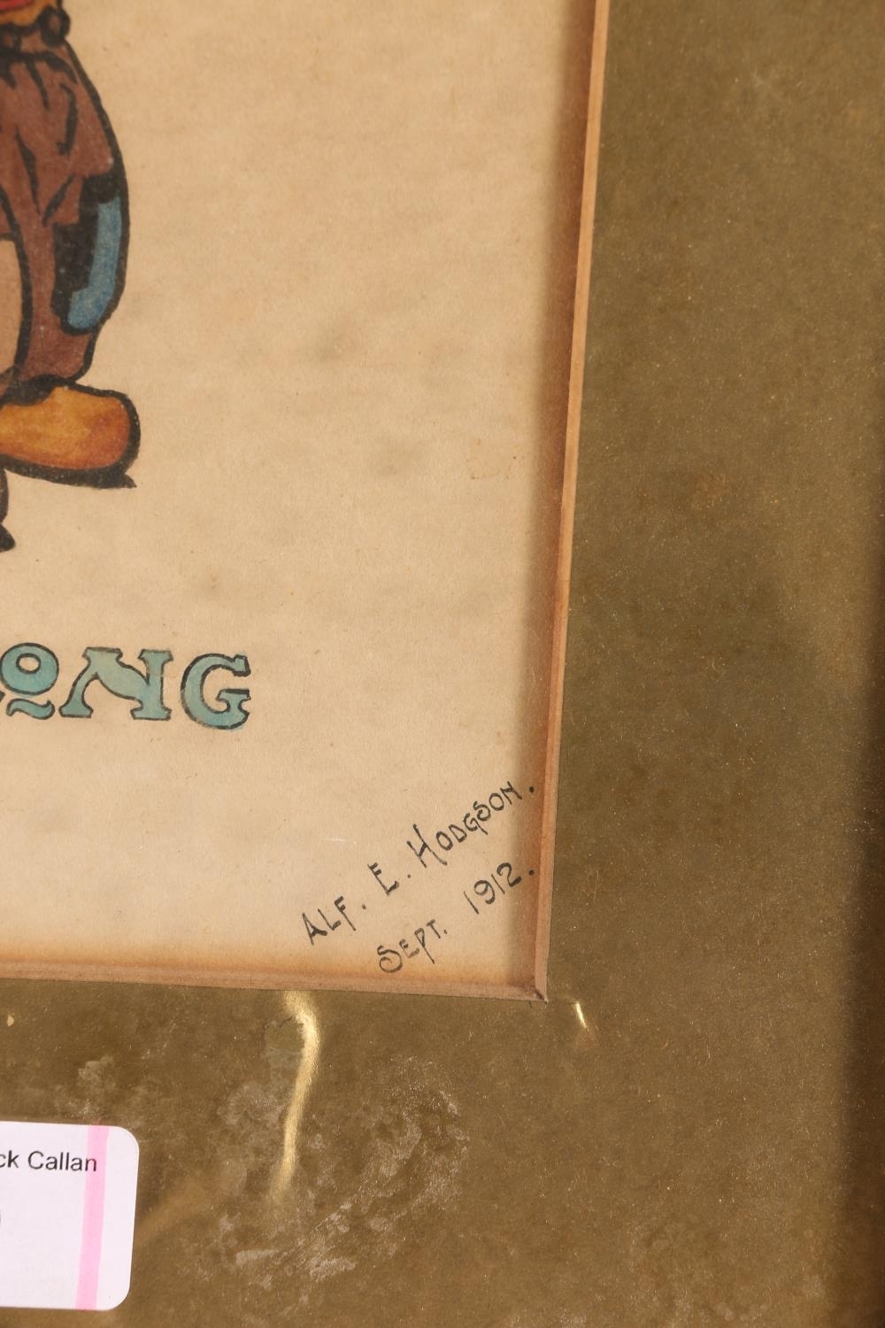 Artwork by Alf E. Hodgson, So Long, Made of sketch, watercolour