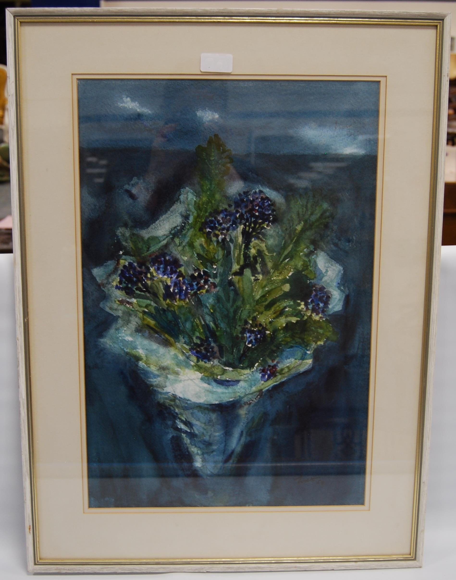 Archie Sutter Watt | Still life of violets in a vase | MutualArt