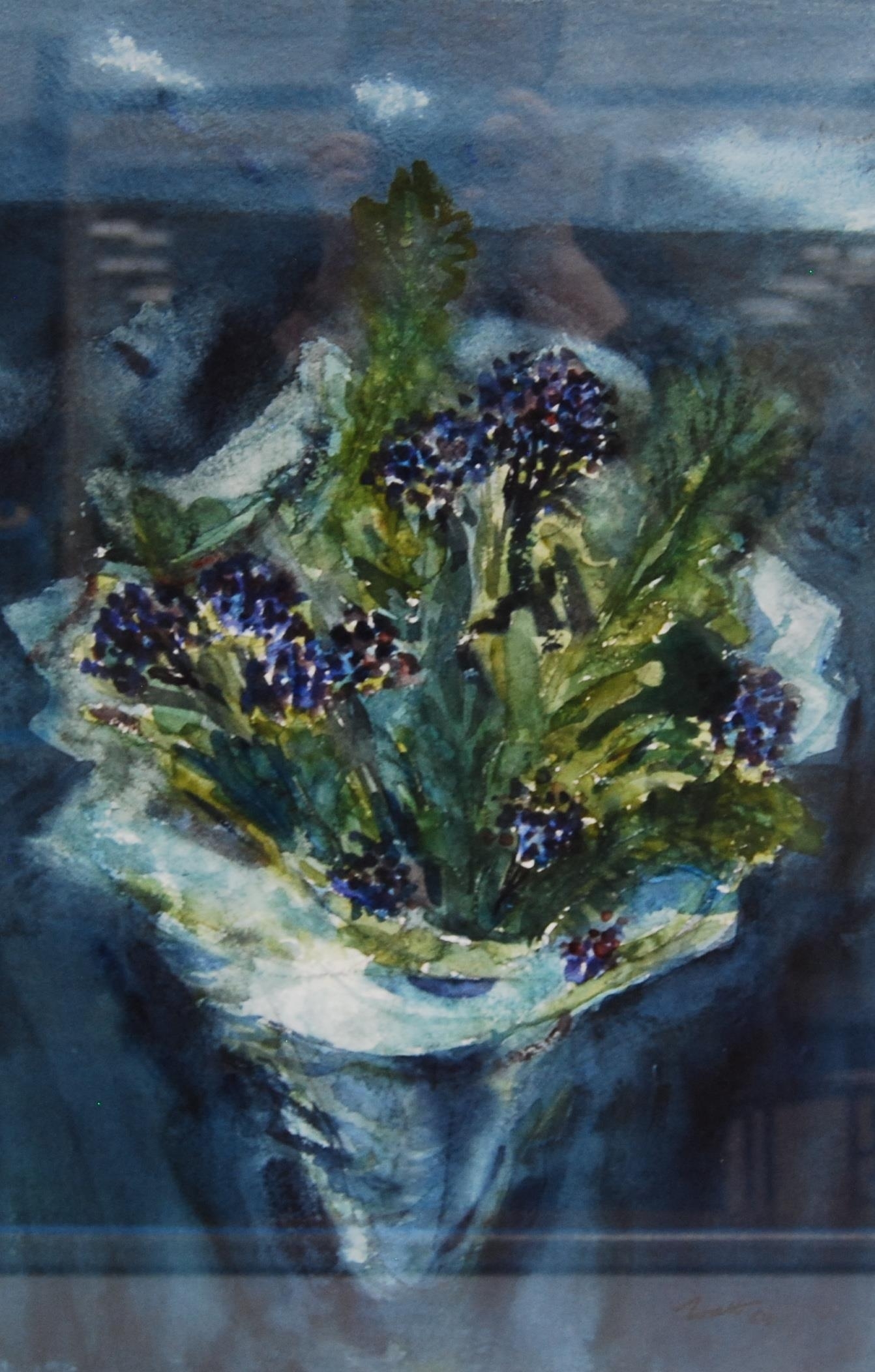Archie Sutter Watt | Still life of violets in a vase | MutualArt