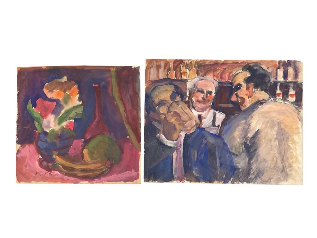 Biagio Pinto | Two Biagio Pinto Watercolors | MutualArt
