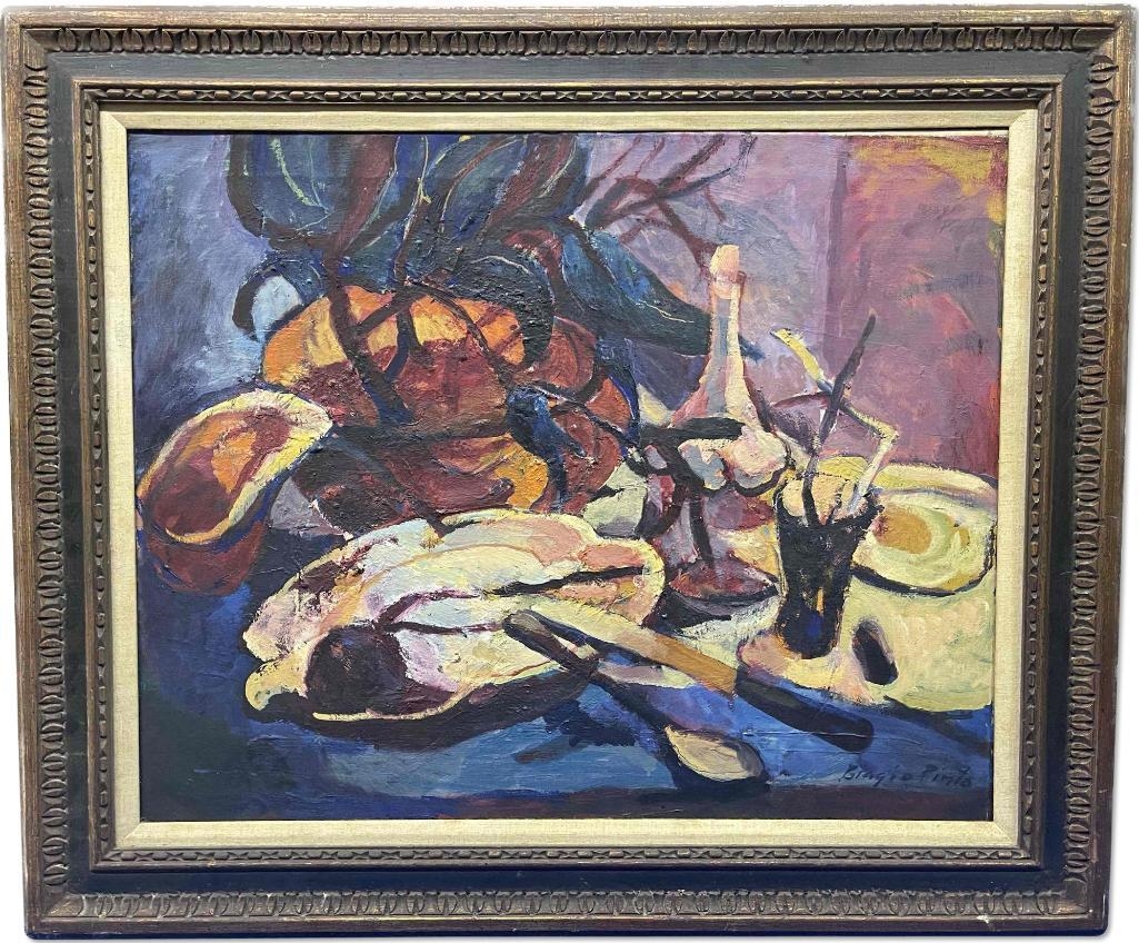 Biagio Pinto | depicting an abstracted table setting | MutualArt