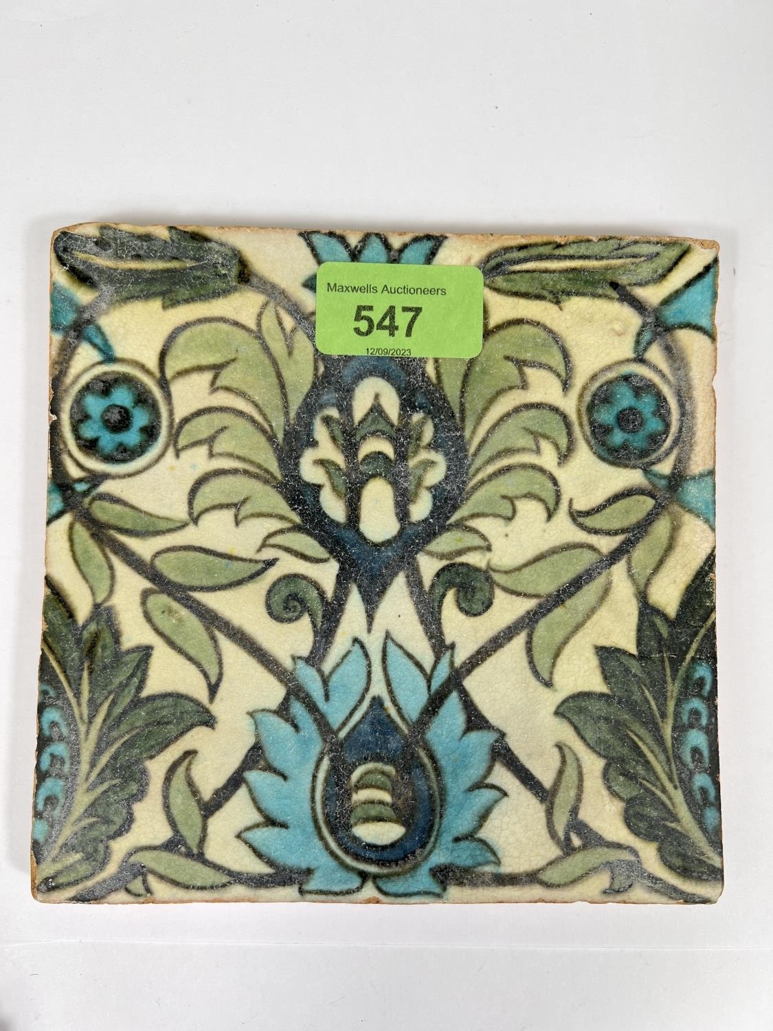 William de Morgan | An Islamic ogee pattern square tile by William De ...