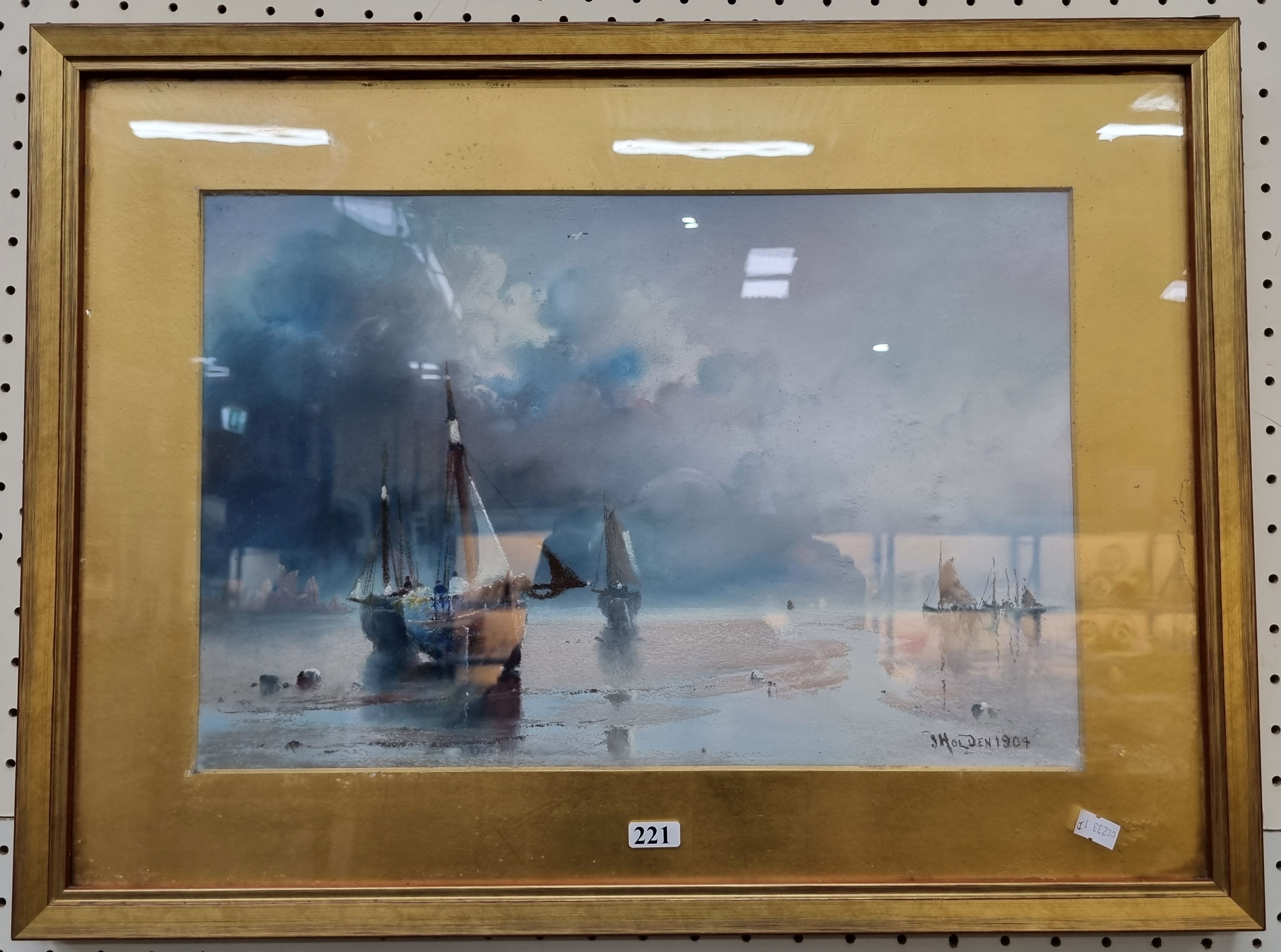 Artwork by John Holden, JOHN HOLDEN (British late 19th/early 20th century), Made of pastel