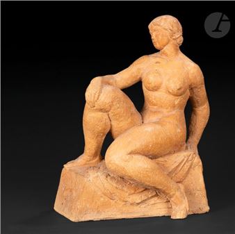 Nu assis - Eugène-Henri Duler