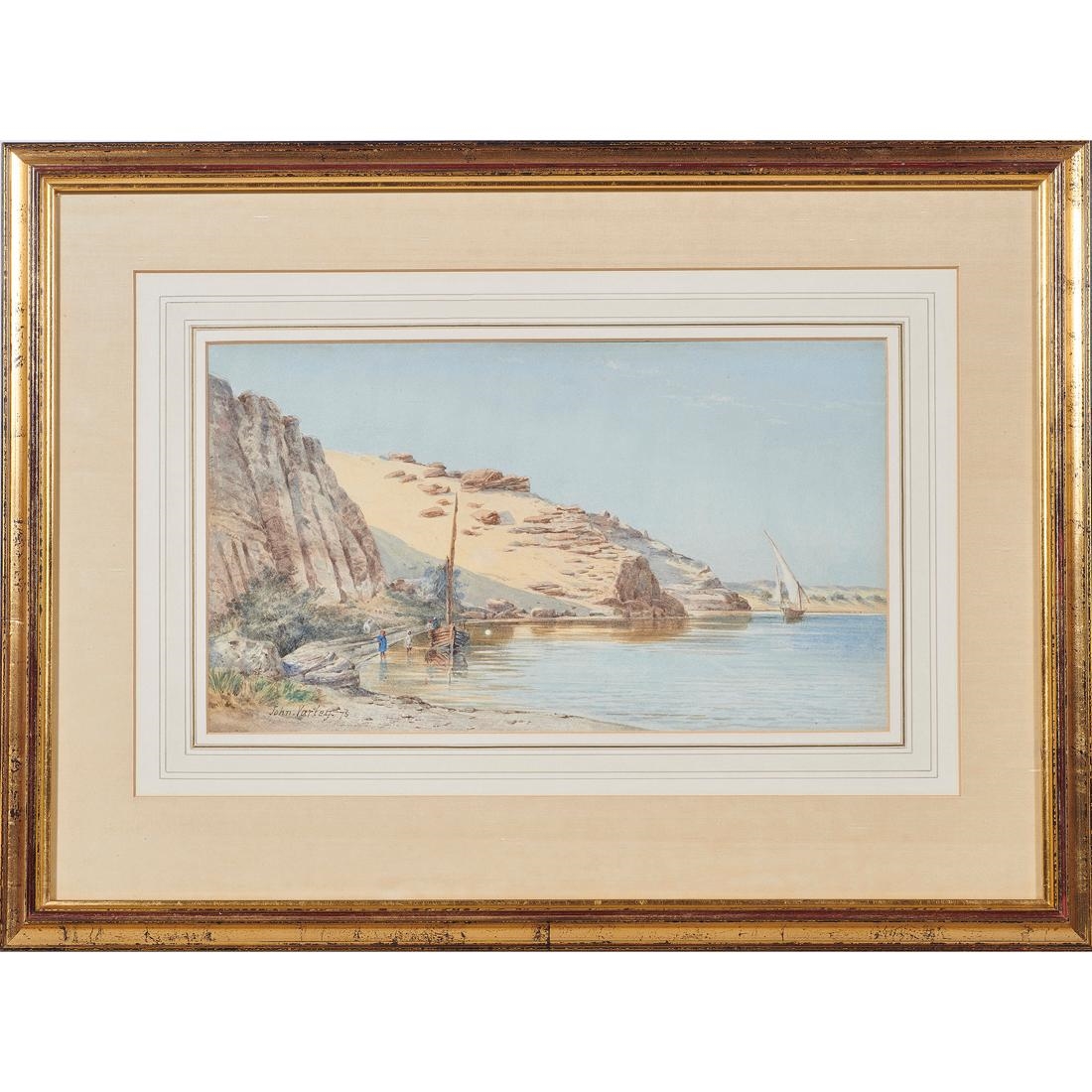 John Varley | Aswan: The Nile Riber Bank, 1873 (1873) | MutualArt