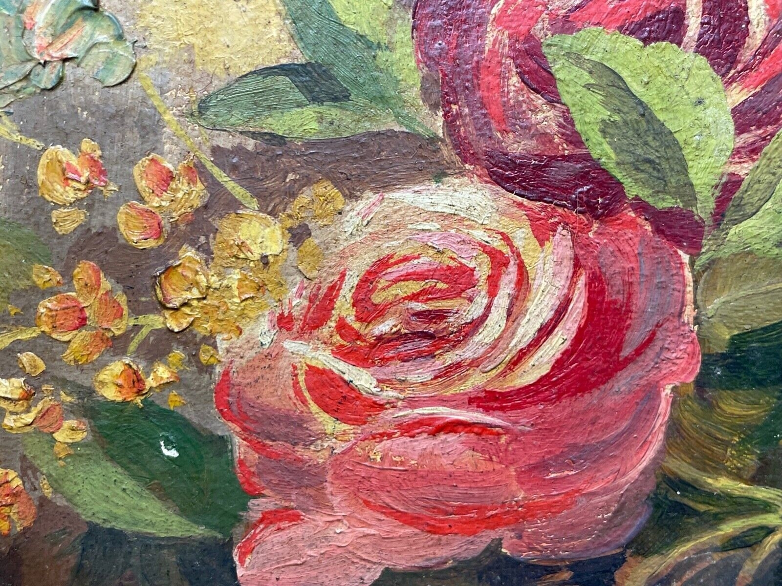 John Wilson STILL LIFE OF FLOWERS CHRYSANTHEMUMS OIL PAINTING (Early