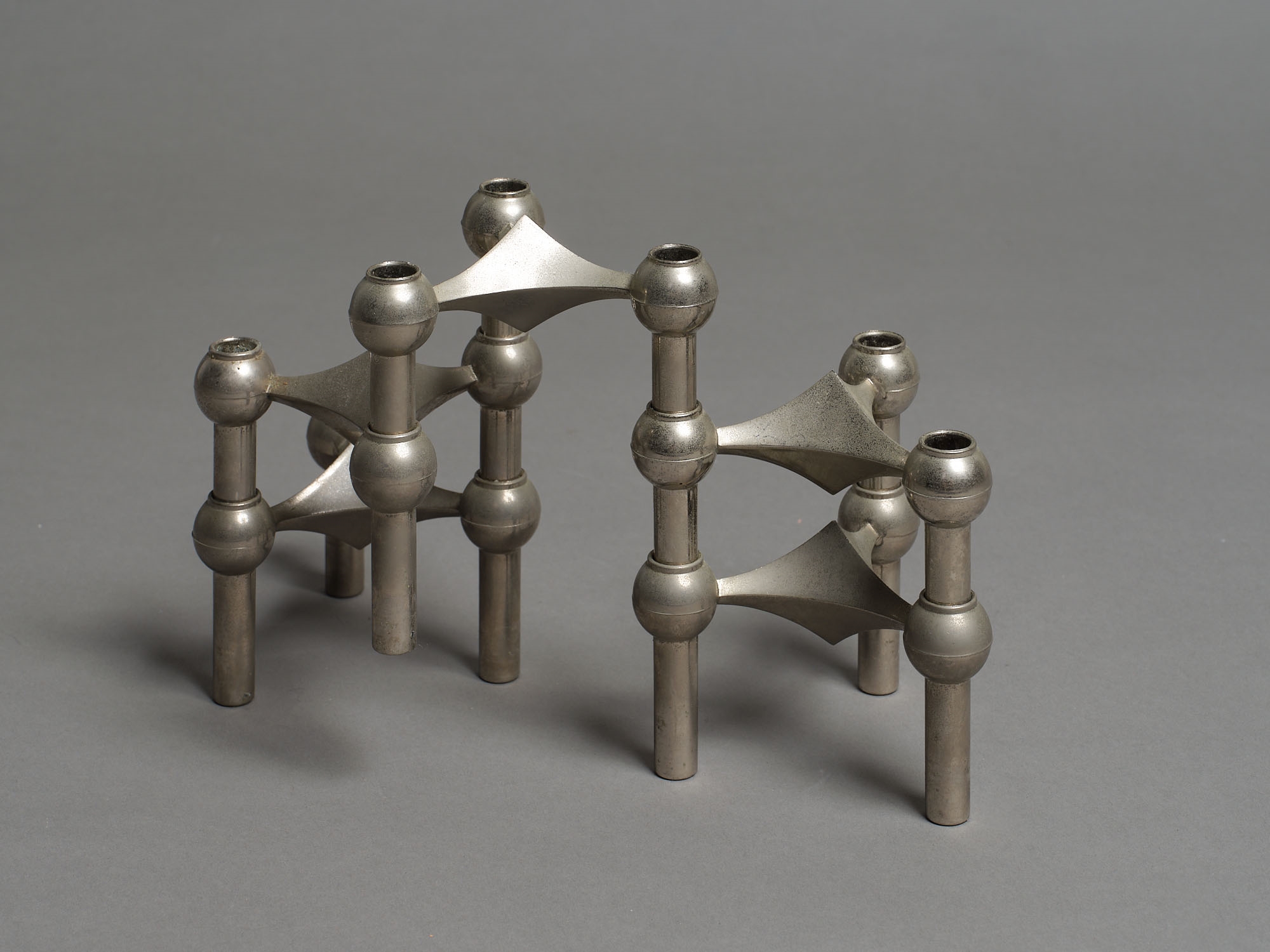 Hans Nagel | A set of five interlocking candlesticks | MutualArt