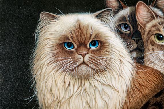 Braldt Bralds | Cabinet Meeting With Cats (1996) | MutualArt