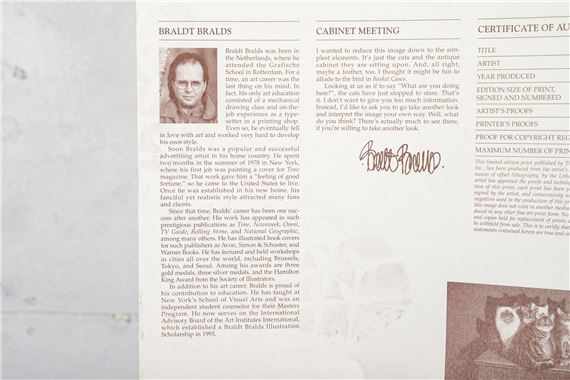 Braldt Bralds | Cabinet Meeting With Cats (1996) | MutualArt