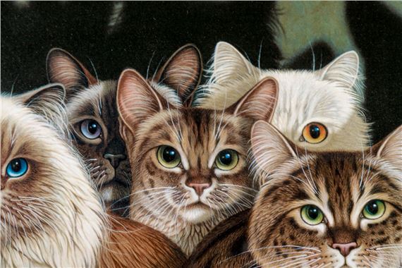 Braldt Bralds | Cabinet Meeting With Cats (1996) | MutualArt