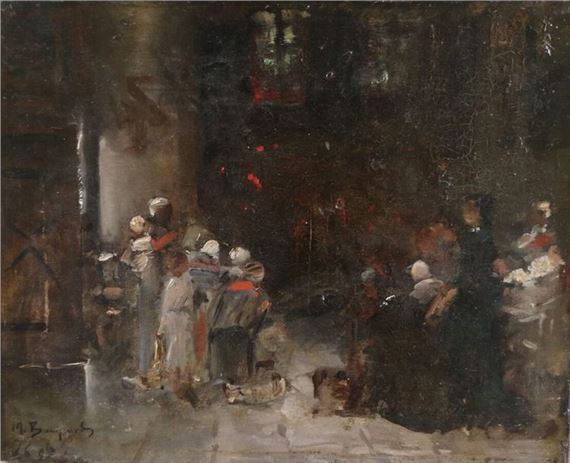 Interior scene by Maurice Bompard, 1890 and 1900