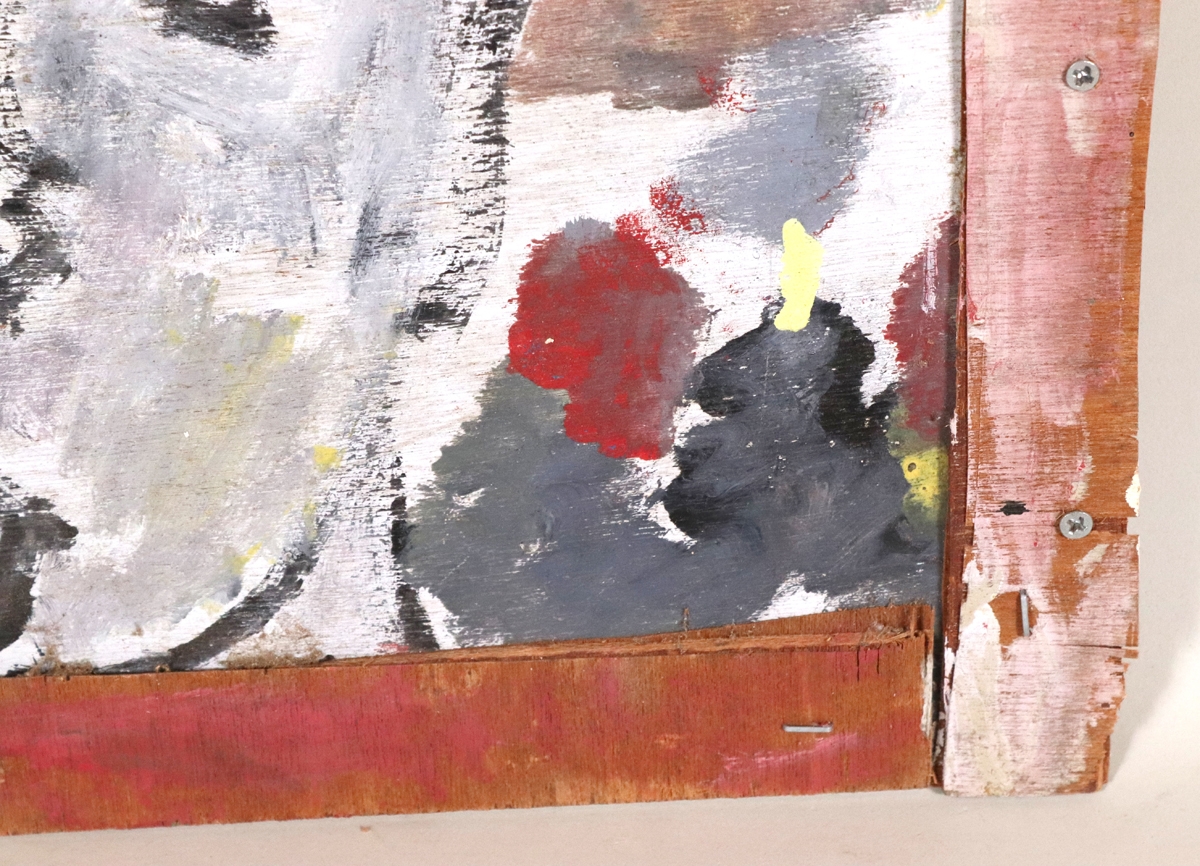 Artwork by Purvis Young, Untitled head of a man, Made of Oil on Plywood