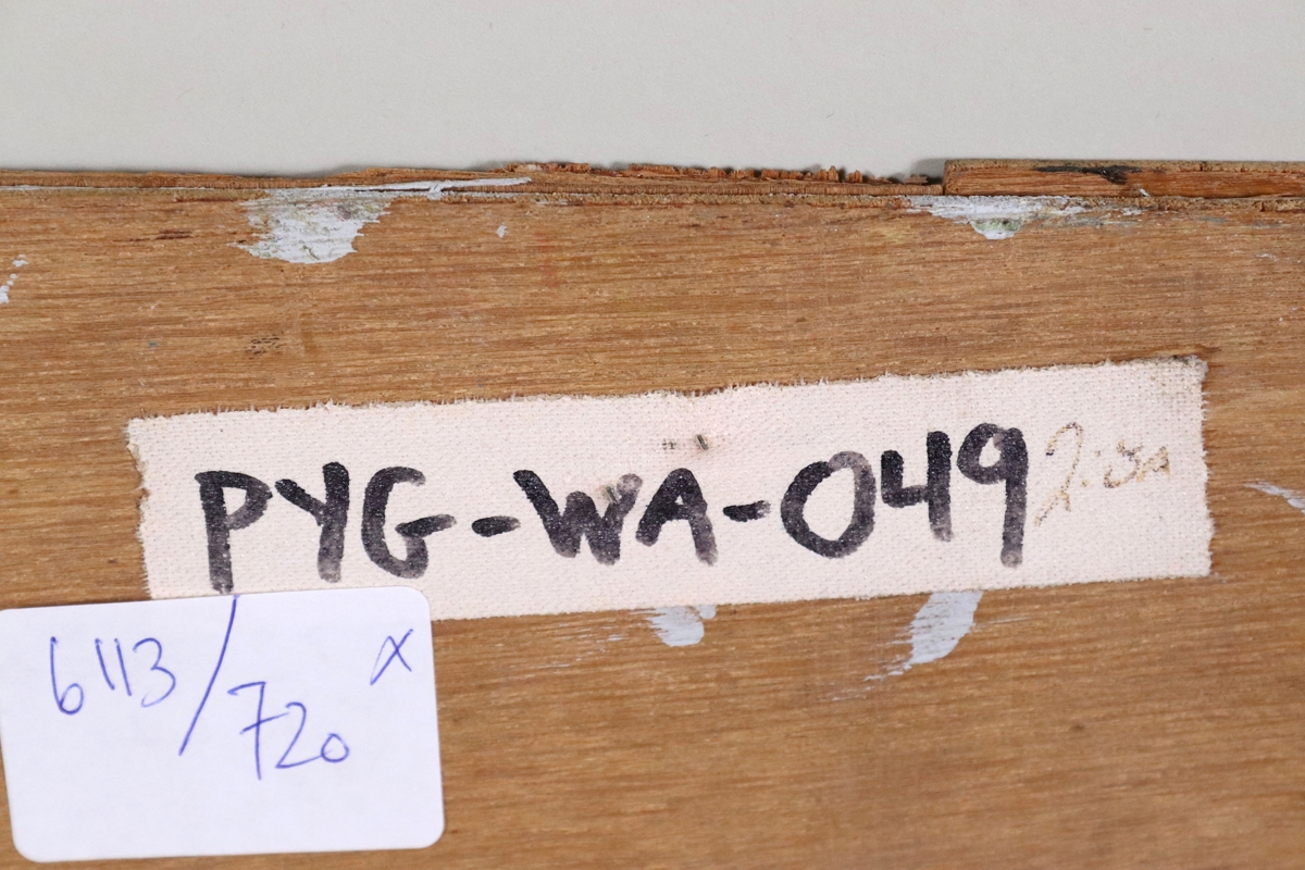 Artwork by Purvis Young, Untitled head of a man, Made of Oil on Plywood
