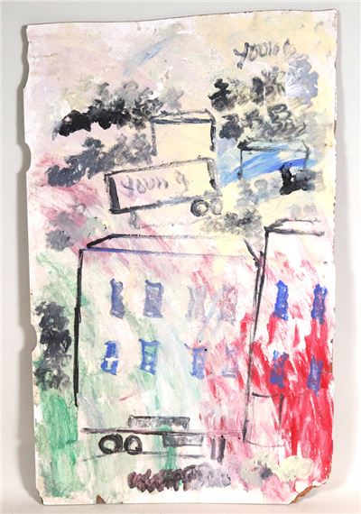 Untitled of trucks and buildings