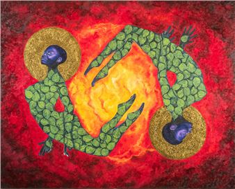 Exploring the Melodious Struggle of Souls and Consciousness: A Captivating Solo Exhibition by Nigerian Artist Raji Bamidele in the Absa Gallery