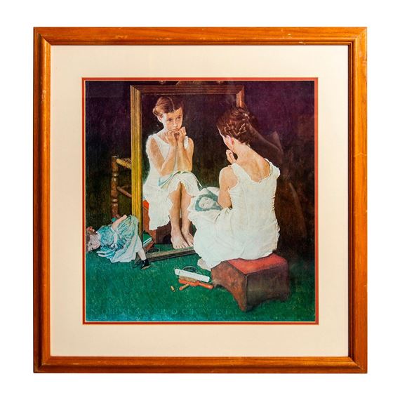 Norman Rockwell Girl at Mirror (1980) MutualArt
