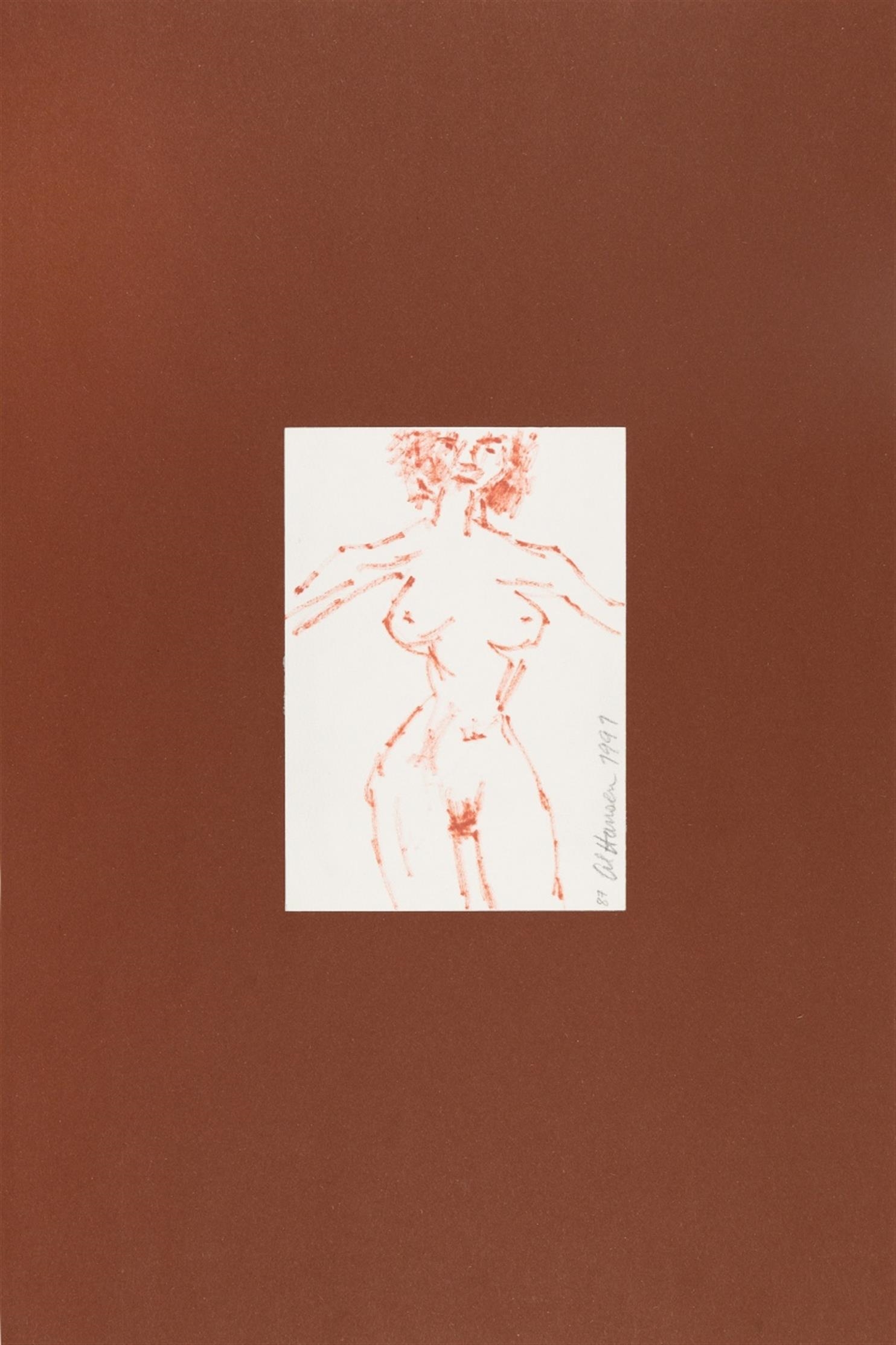 Artwork by Al Hansen, VENUS, Made of felt tip pen on paper