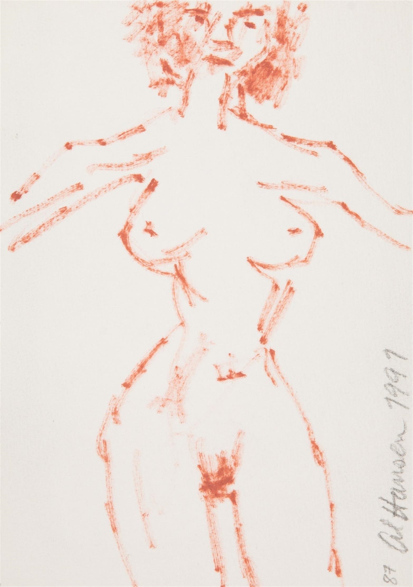 Artwork by Al Hansen, VENUS, Made of felt tip pen on paper