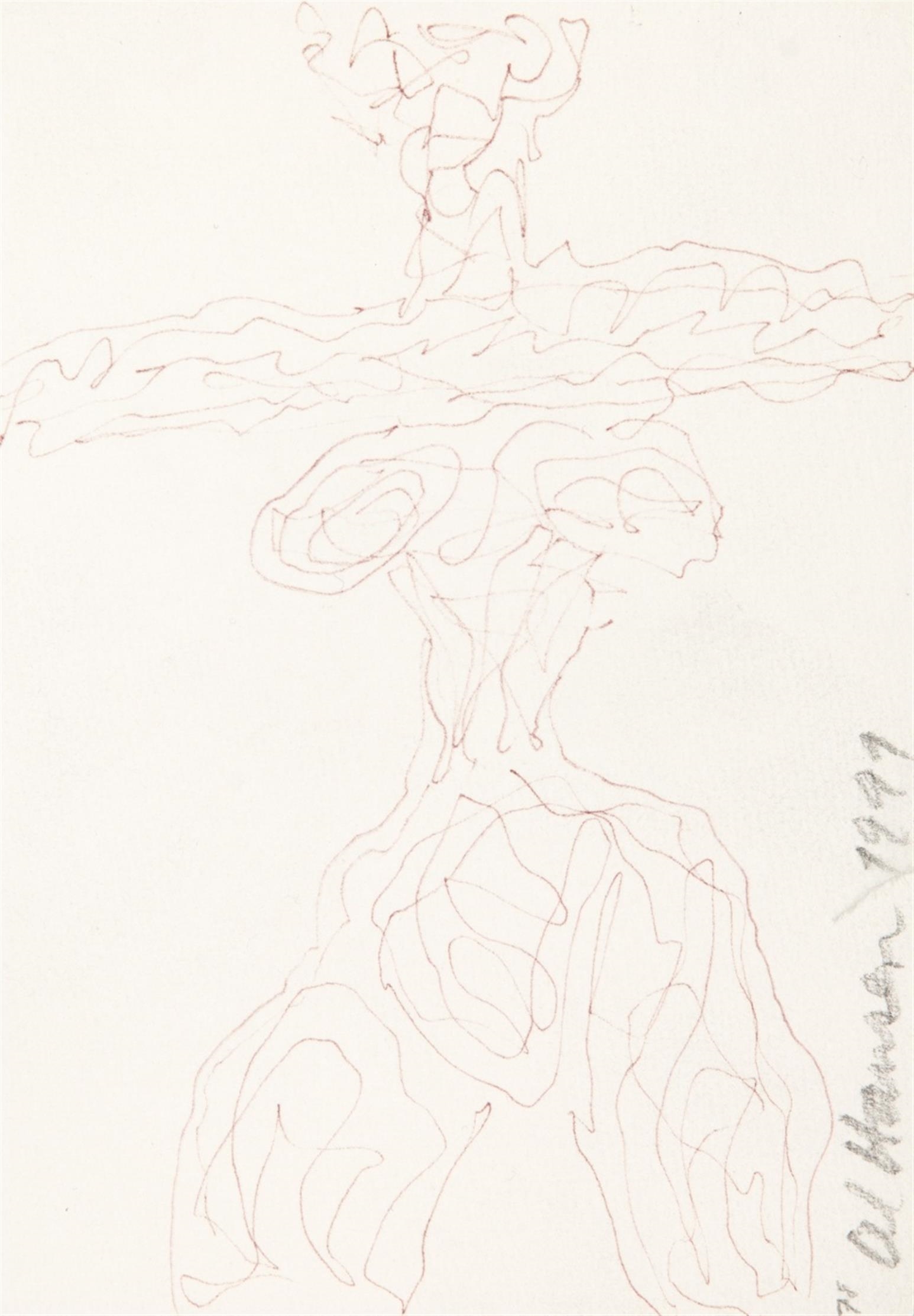 Artwork by Al Hansen, VENUS, Made of Ballpoint pen on paper