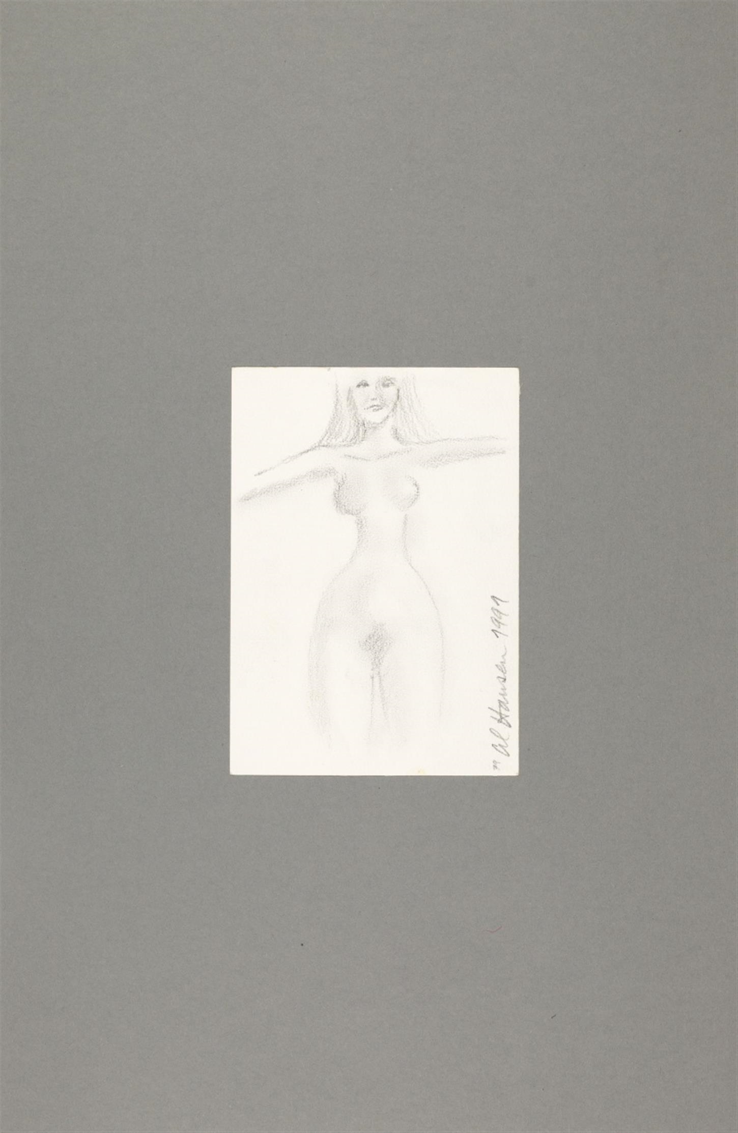 Artwork by Al Hansen, VENUS, Made of graphite on paper