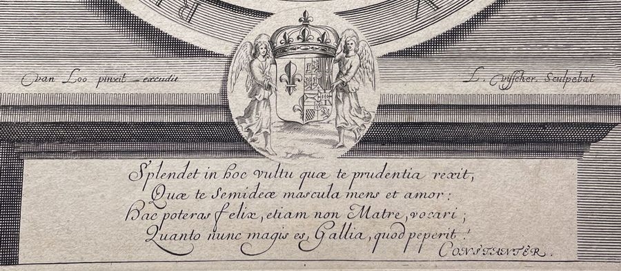 Artwork by Charles-André van Loo, Lambert Visscher, Reine de France et de Navarre - Anne d'Autriche, Made of Etching On laid paper