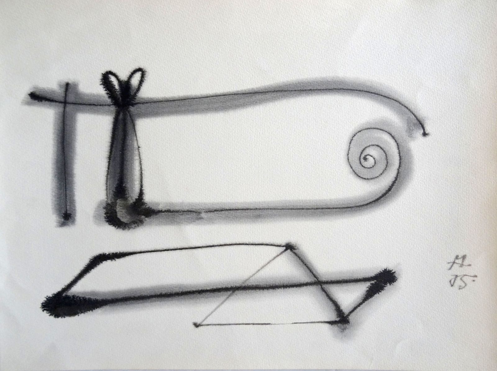 Artwork by Andrey Demikin, Untitled, Made of paper, ink