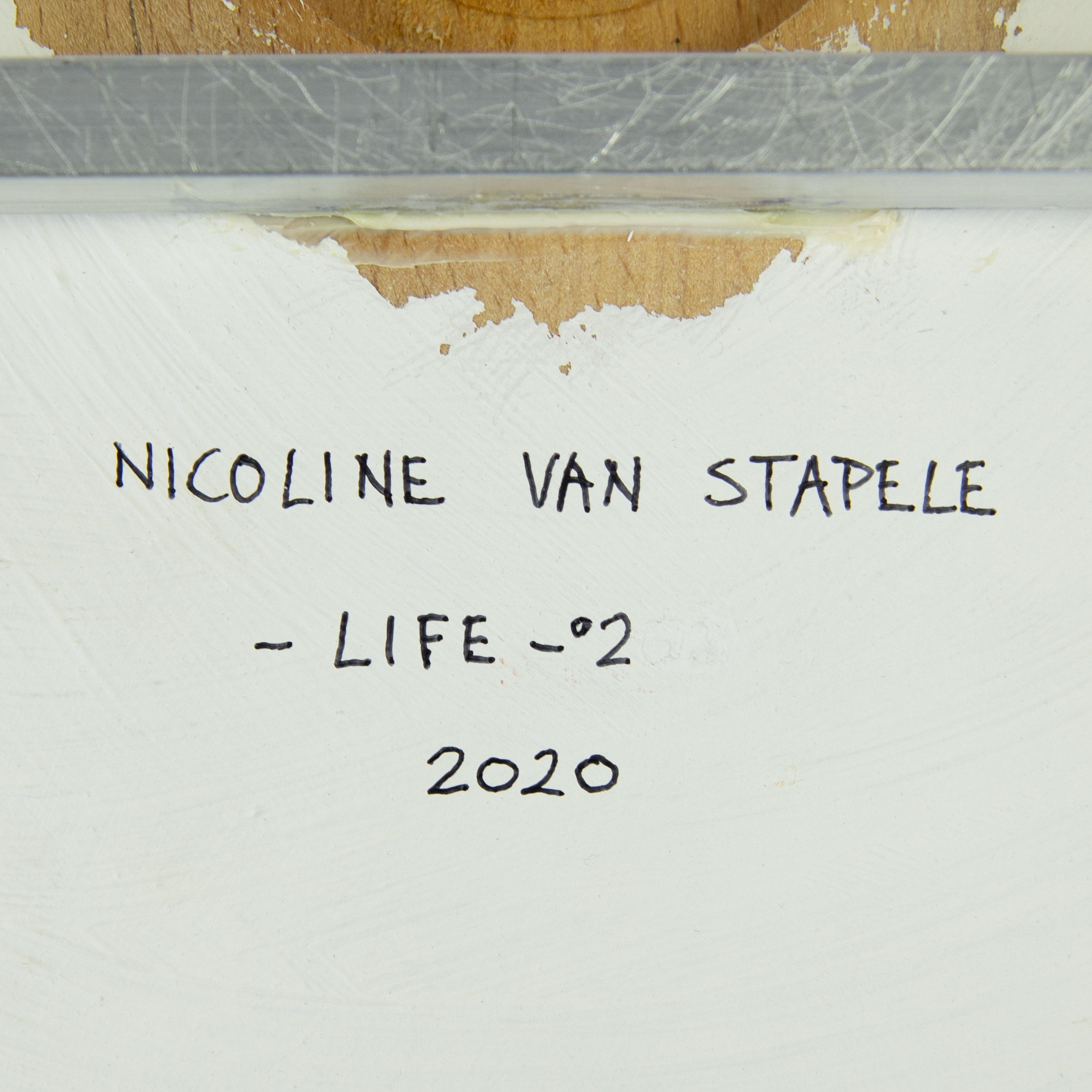 Artwork by Nicoline van Stapele, Wood Life 1 & 2, Made of oil on wood