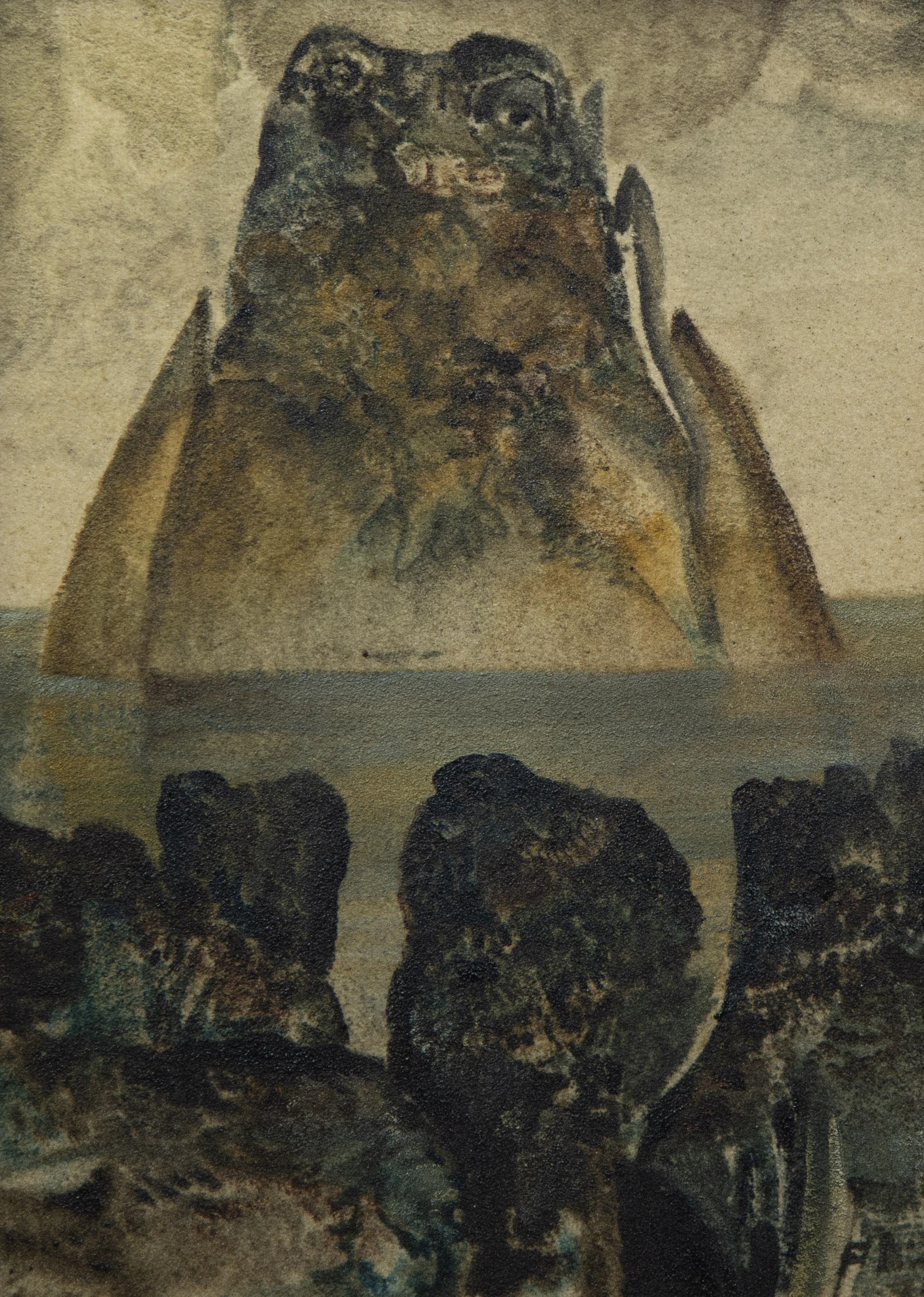 Artwork by Frans Minnaert, The Watchman, Made of oil on canvas