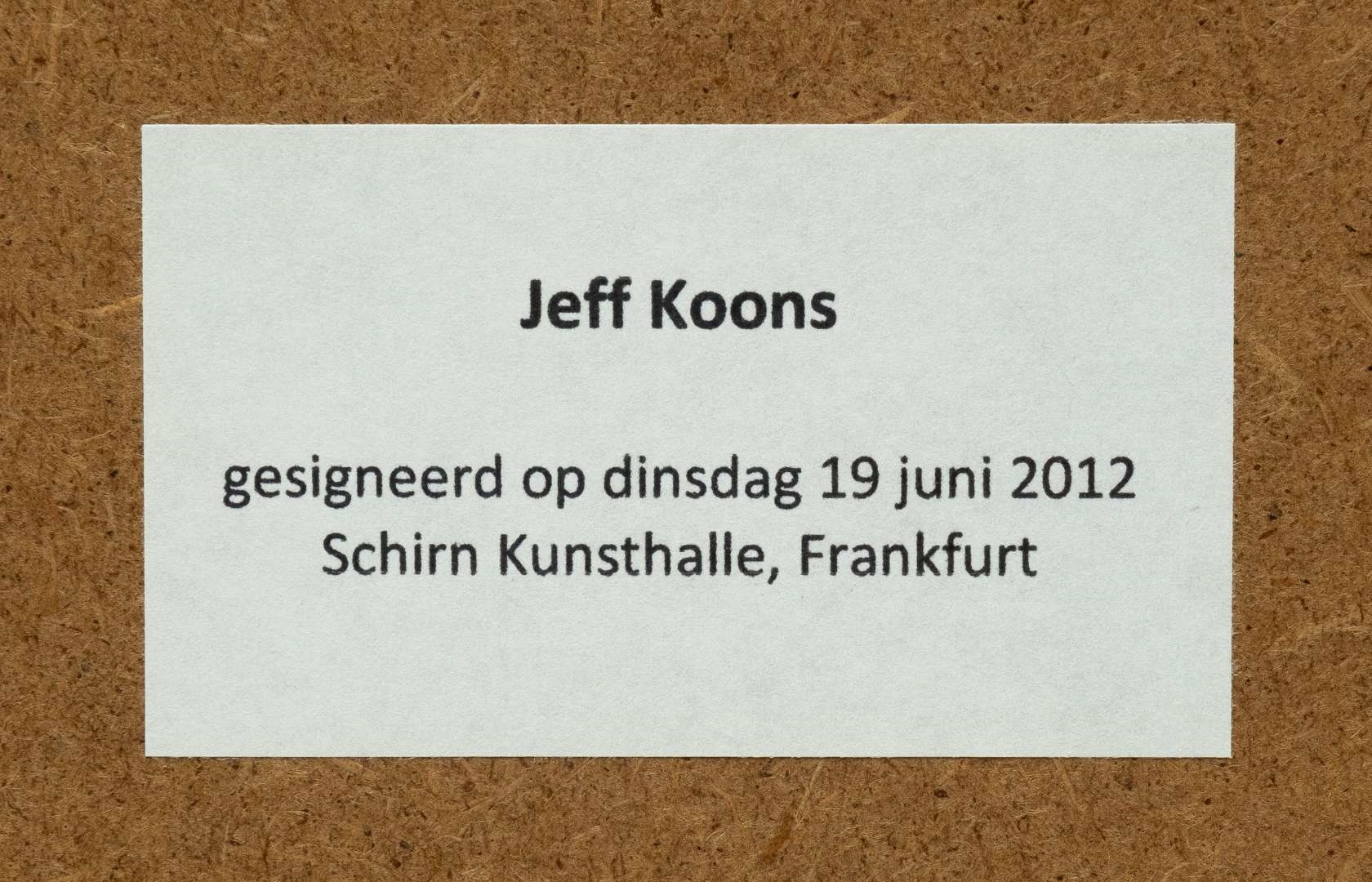 JEFF KOONS - SCHIRN KUNSTHALLE FRANKFURT