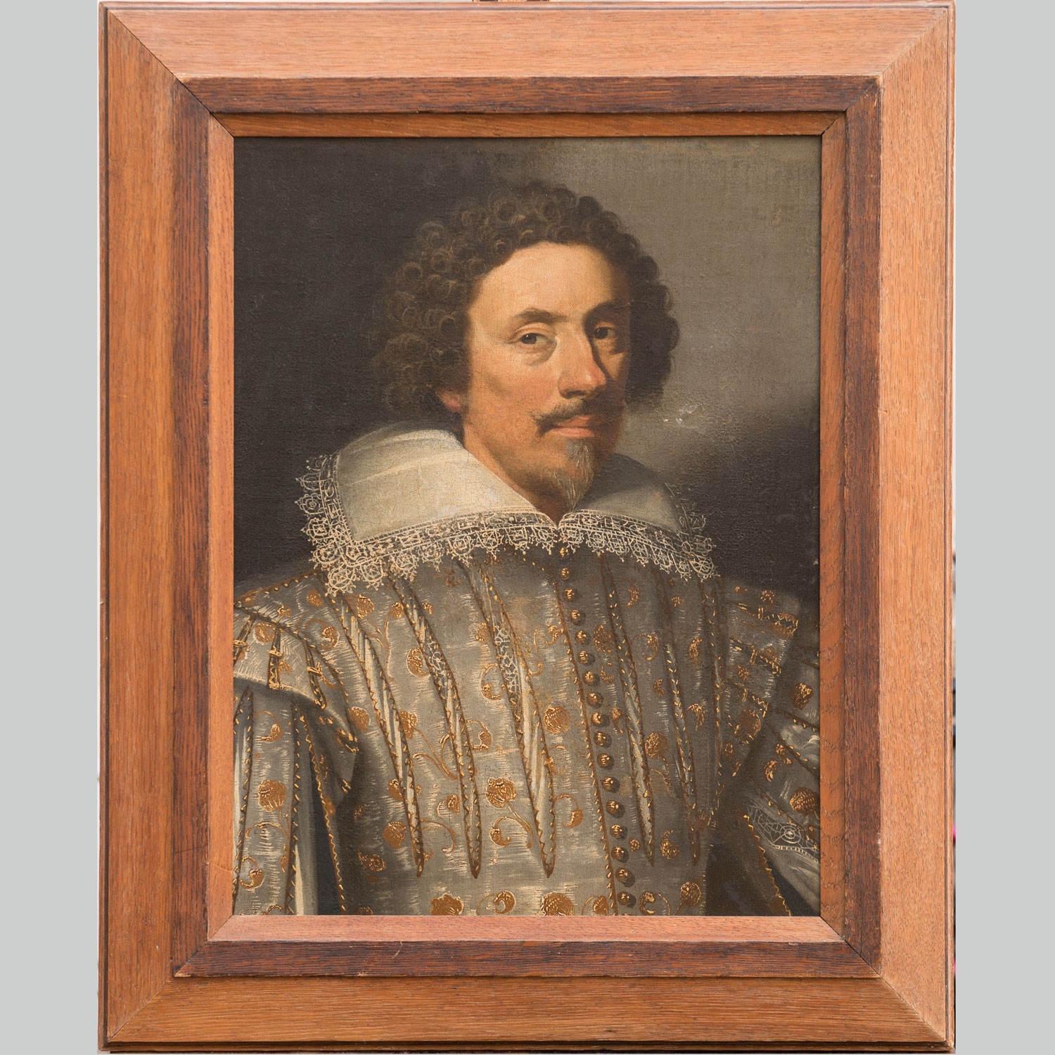 Artwork by William Larkin, Portrait of elegant gentleman in coat dress, Made of Oil on canvas