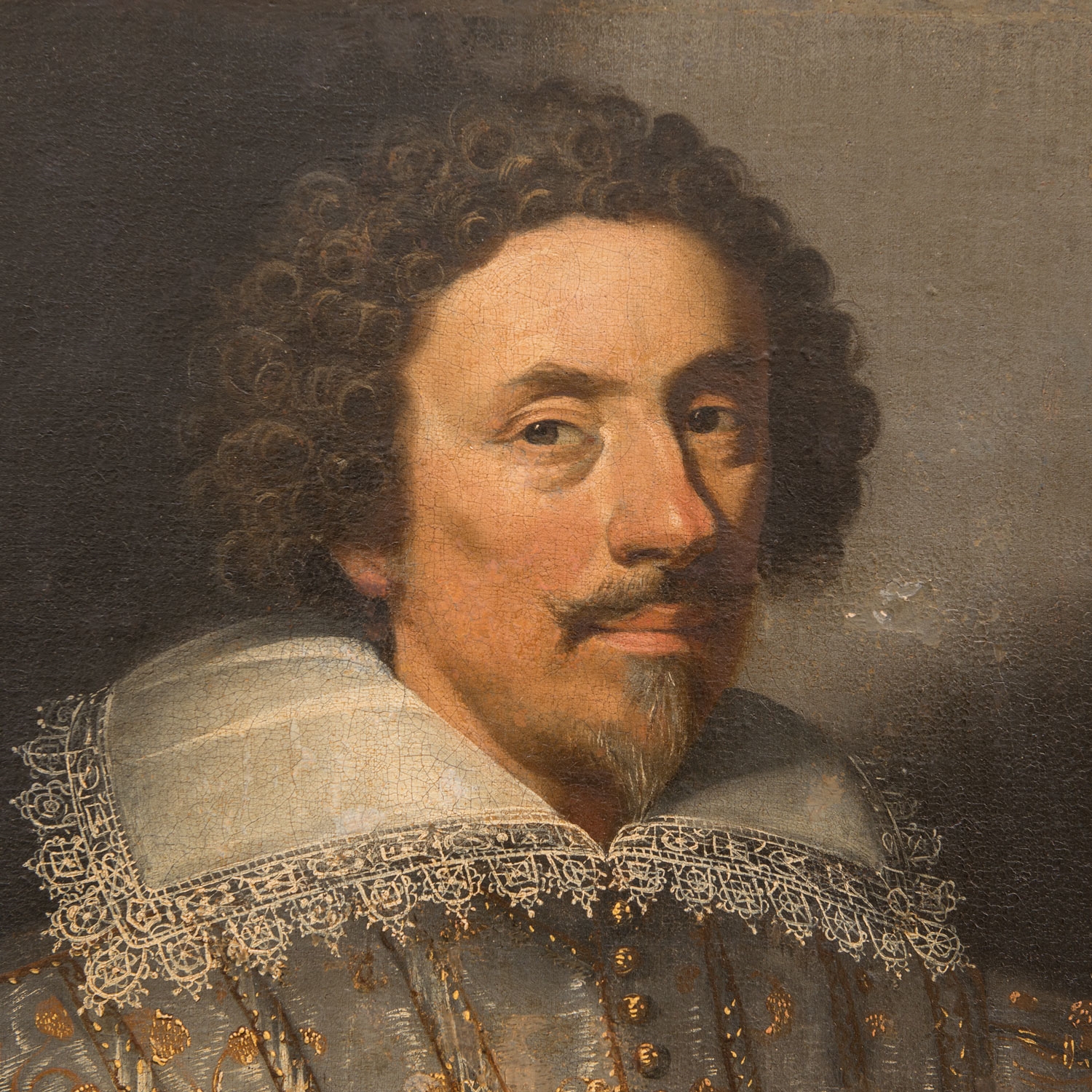 Artwork by William Larkin, Portrait of elegant gentleman in coat dress, Made of Oil on canvas