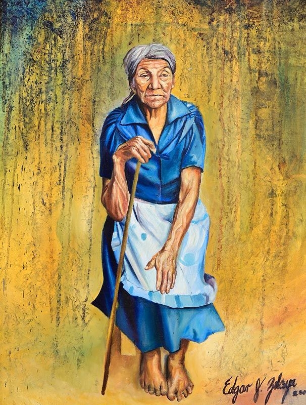 Artwork by Edgar G Zelaya, Dona Ticha, Made of oil on canvas
