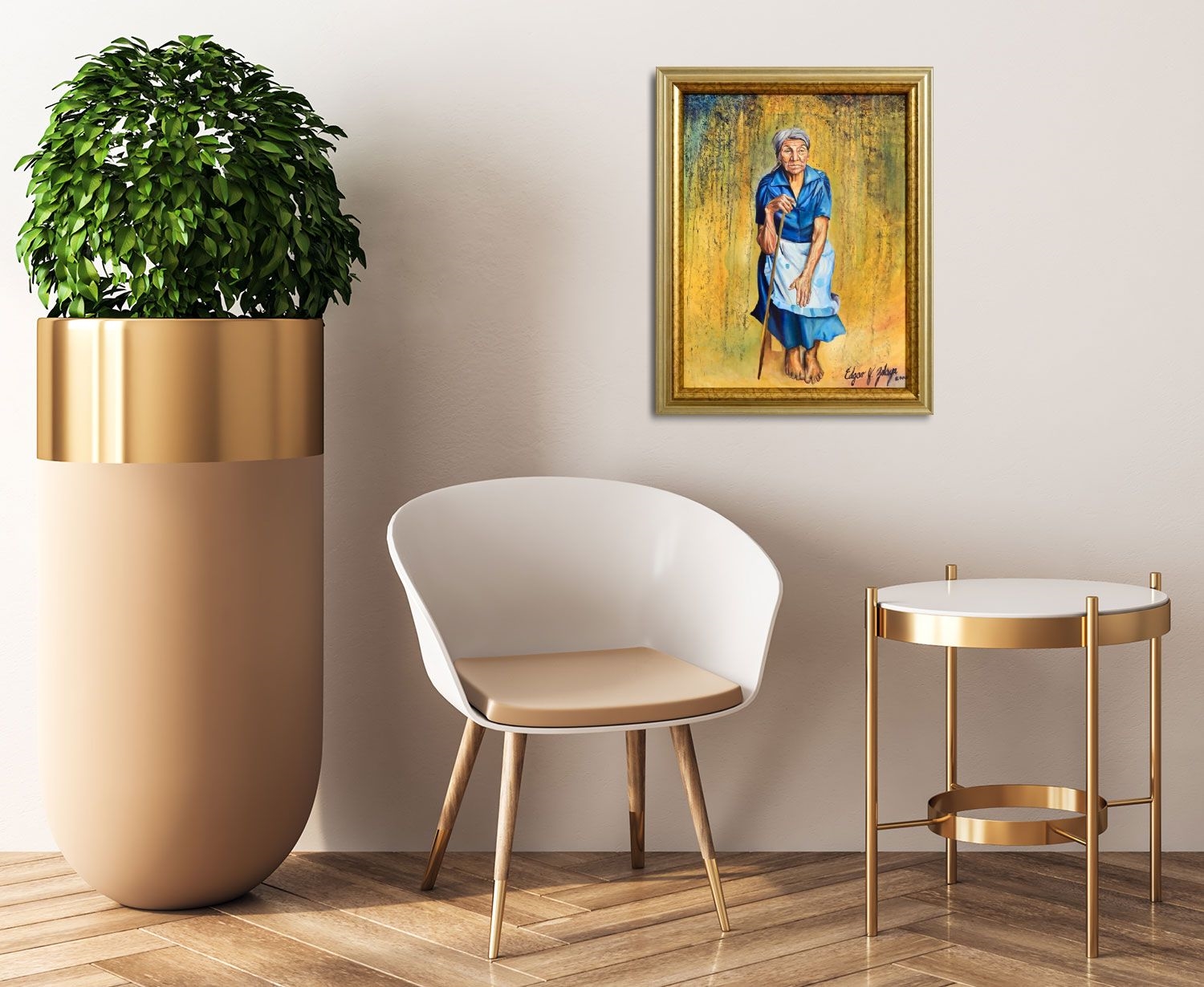 Artwork by Edgar G Zelaya, Dona Ticha, Made of oil on canvas